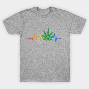 Heartbeat weed marijuana cannabis T-Shirt